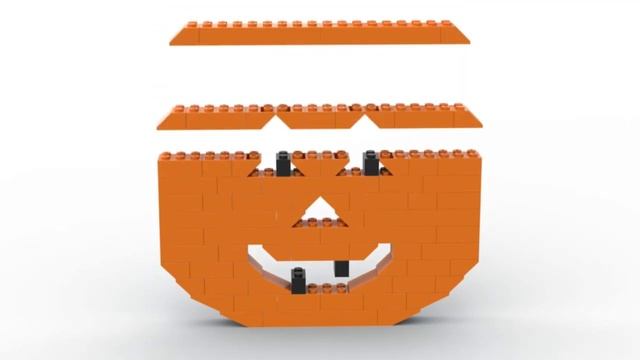 LEGO. Как построить Тыкву на Хэллоуин из лего. Полибег 3731 #lego #tutorial #bricklady