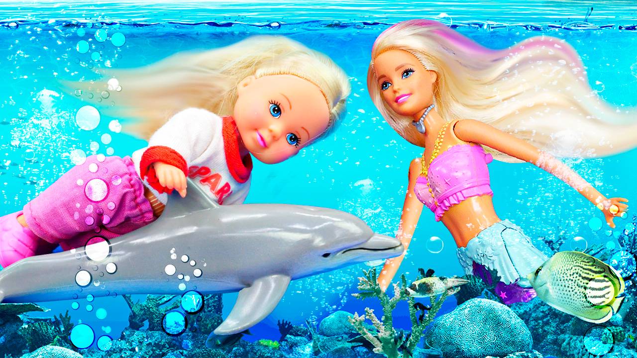 Штеффи и Барби – стилисты для русалки! 🧜♂️💄✨ Невероятное приключение в подводном царстве