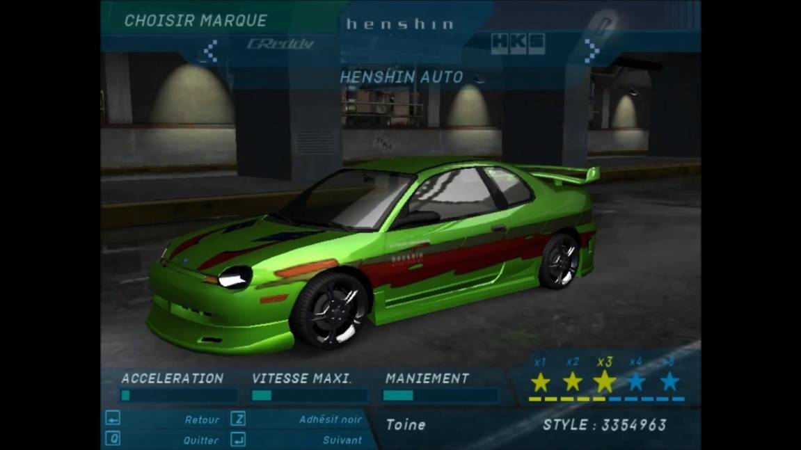 Tuning Dodge Neon Coupe Clutch NFS.Underground 2