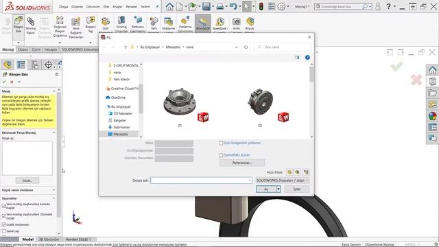 SOLİDWORKS KÜRESEL VANA   MONTAJI    ASSEMBLY