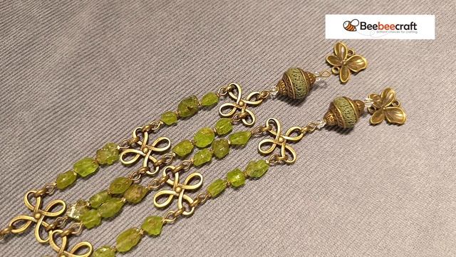 Дикие камни. Винтажная подвеска. Как все соединить #самородки #перидот #beebeecraft #идеиукрашений