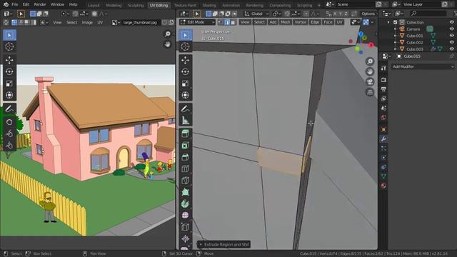 THE SIMPSONS HOUSE | Blender 2.8 TIMELAPSE [SK/CZ]