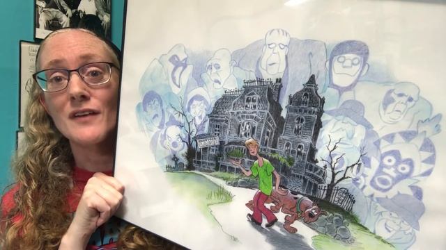 Bob Singer Scooby-Doo Print with Haunted Mansion and Villains | Closer Look | Scooby Addicts
