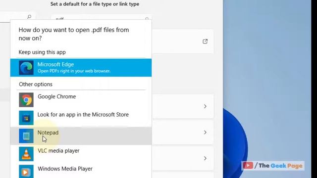 Change Default PDF Reader In Windows 11