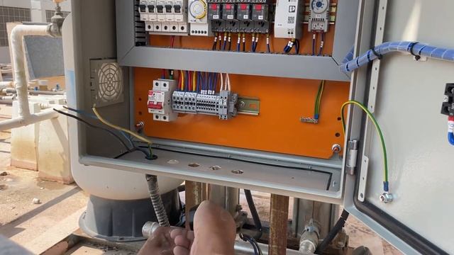 Installation of VFD control panel for pumps with pressure transducer for PID Automatic operation..