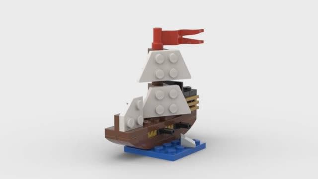 LEGO. Построй Пиратский корабль из лего. Полибег 11966 #lego #tutorial #bricklady
