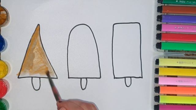 Bolalar uchun muzqaymoq rasm chizish / ICE CREAM FOR KIDS Drawing / МОРОЖЕНОЕ ДЛЯ ДЕТСКОГО