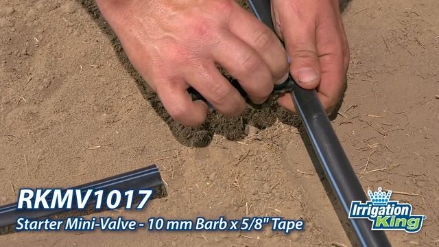 IrrigationKing Drip Tape Starter Mini-Valve 10 mm Barb | RKMV1017