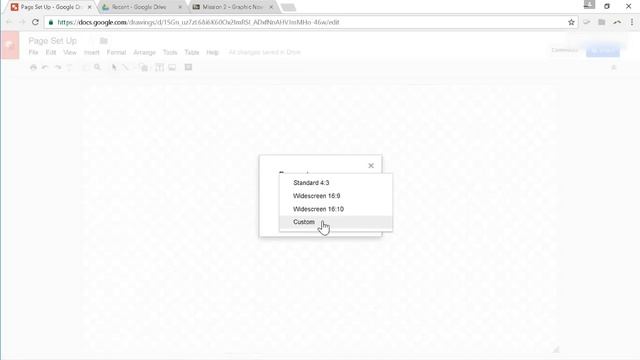 Changing Page Set Up | Google Drawings | Corbin Anderson