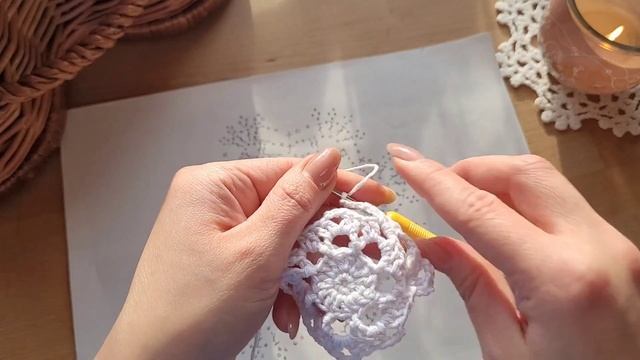 Снежинка крючком
