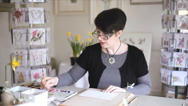 How to paint a Snowdrop in water colour by Billy Showell -  Video Tutorial Preview for Mother's Day