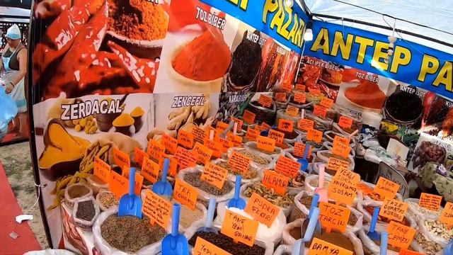 Турецкие каникулы # 8/ Увидели маленький продуктовый рынок в Ларе/Рыбный ресторан Aslan Balik