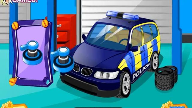 Автомойка - Полицейская машина Мультик Игра для детей. Car wash - Police car Cartoon Game for kids.