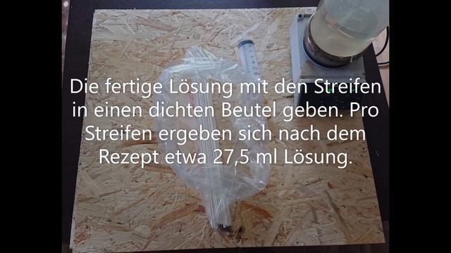 Varroabehandlung mit Oxalsäure-Glycerin-Streifen