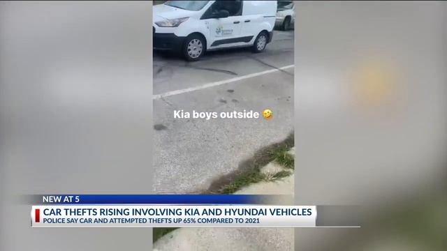 Car thefts rising involving Kia and Hyundai vehicles