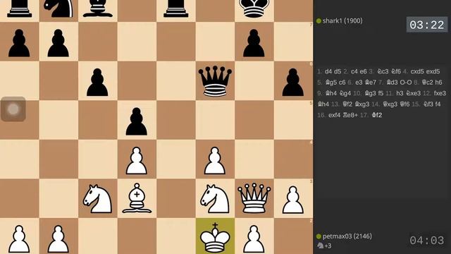 Блиц. Играю против отказанного ферзевого гамбита.
