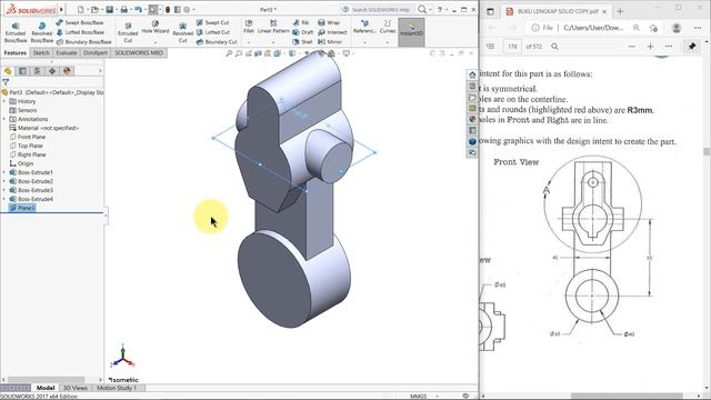 IDLER ARM SOLIDWORKS