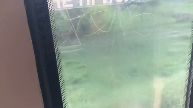 (Уроды в ЭД4М-0393) Не надо портить транспорт на котором будете ездить, 2 дня в эксплуатации