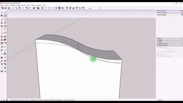 EXERCICE : Modéliser un CHANFREIN IRRÉGULIER sur une COURBE- Tutorial Gratuit sketchup Tuto Free