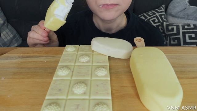 ASMR White Chocolate Ice Cream & Desserts *Magnum, Ferrero, Snickers, Reese's, KitKat, PB&J Donut