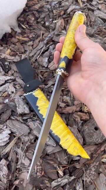 Нож для тех кто привык выбирать лучшее! Авторская работа из быстрорежущей порошковой стали S390👇🏻