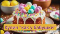 Кулич “как у бабушки”: пошаговый видеорецепт с озвучкой, который поможет вернуться в детство 🧁🌸👵