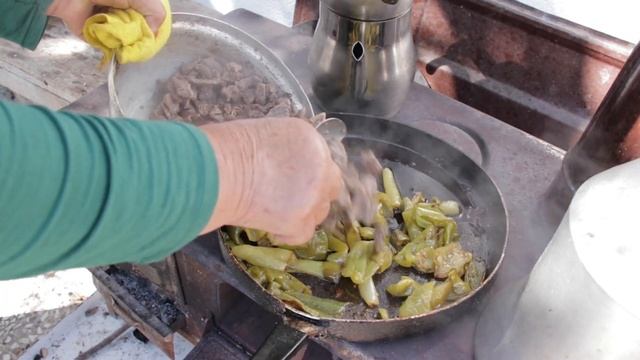 Traditional Mediterranean Turkish Breakfast I Koyde Kuzine Odun Sobasinda Kahvalti
