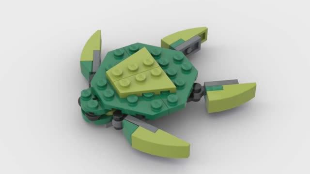 LEGO. Как построить Морскую черепаху из лего. Полибег 40063 #lego #tutorial #bricklady