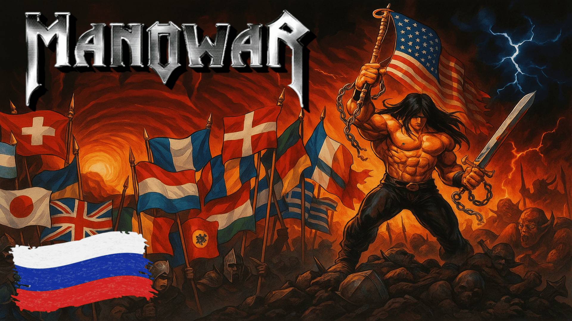 Manowar - Warriors of the World United На Русском (Russian Ai Cover) (Песня на Заказ)