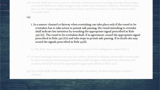 COLREGS In Depth  Rule 9 Narrow Channels