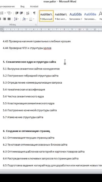 Семантическое ядро и структура сайта