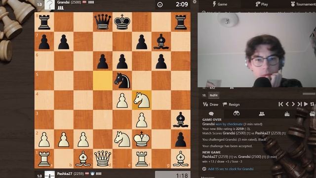 ХОРОШО ВЫШЕЛ ИЗ ДЕБЮТА (CHESS.COM БЛИЦ №3)