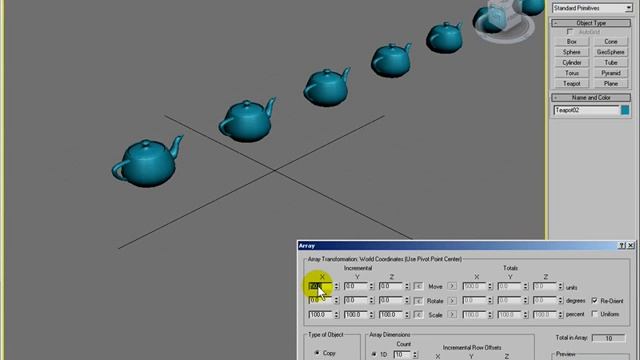 3DStudio MAX - Array Objets (3DS Max Video Tutorials)