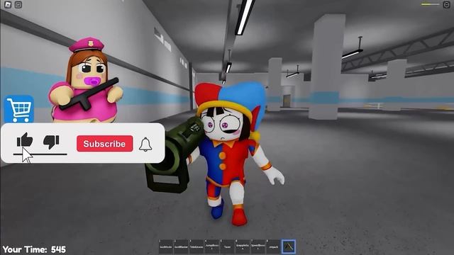 GHOST POLICE FAMILY in BARRY'S PRISON RUN! New Scary Obby (#Roblox)