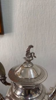 Чайно-кофейный сервиз из серебра. 1890-1910 гг. отличная сохранность. 3500 грамм. #антиквариат