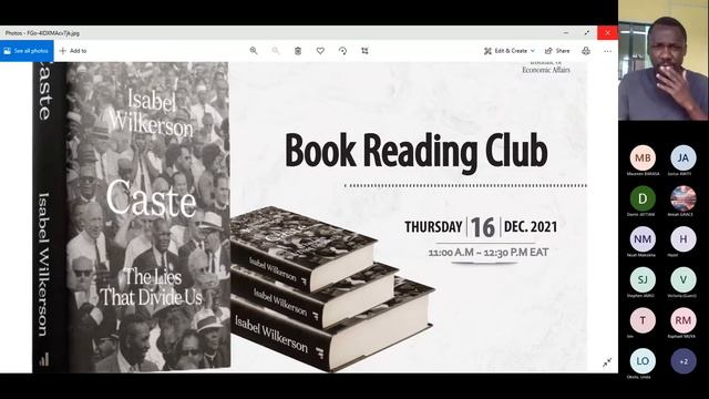 IEA Kenya Webinar  41of2021  Book Reading    Caste  The Lies That Divide Us by Isabel Wilkerson