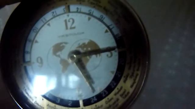 wESTCLOX WORLD TIME ZONES TRAVEL CLOCK & ALARM WORKING BROWN VINTAGE neocurio