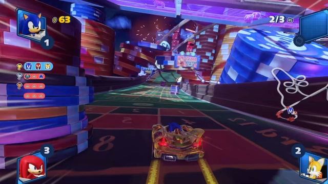 Взяли топ 1 в гонке, команда помогает. Team Sonic Racing 2019