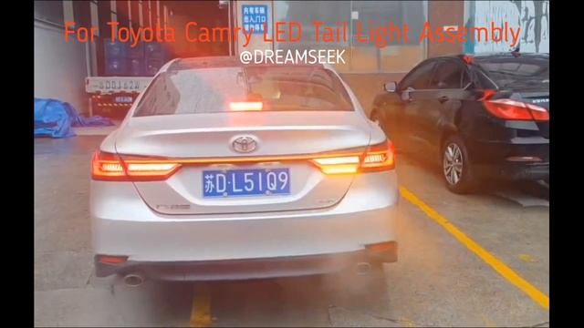 Dreamseek LED Rear Brake Trunk Lamp & Tail Light Assembly Kit For Toyota Camry XV70 2018+