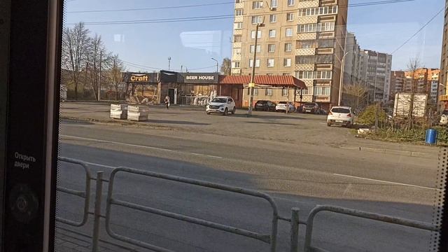 На трамвае🚋 по пр.Победы (2 часть.) Вид на другую сторону проспекта.