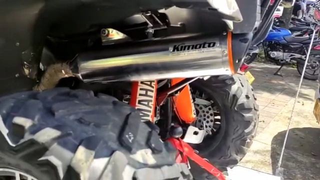 Sonido de CUATRIMOTO YAMAHA GRIZZLY 700 con mofle de KIMOTO SUPERBIKE