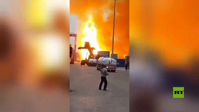 فيديو يوثق الشرارة الأولى لانفجار ميناء "شهيد رجائي" جنوبي إيران