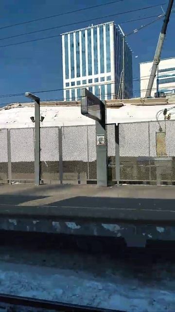 хорда Москва стройка дороги вдоль диаметра д2 съёмки из окна эллектрички