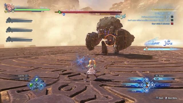 Granblue Fantasy Relink Demo Io Solo 14:44 vs Rock Golem