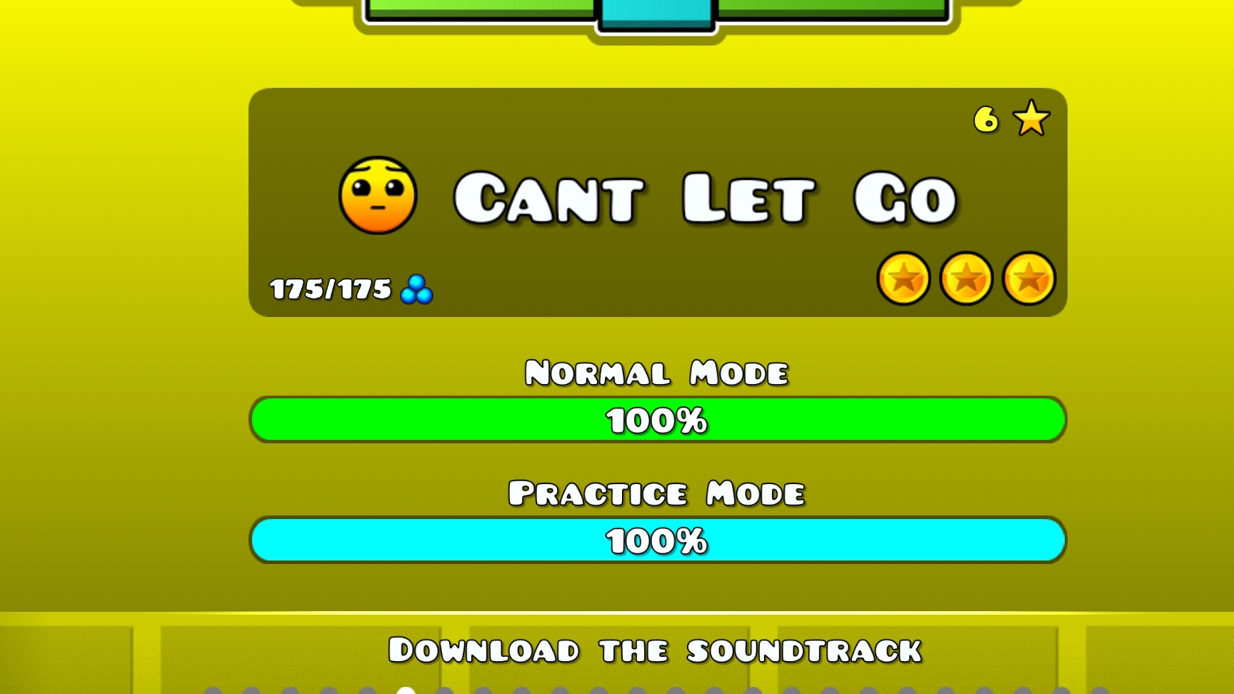 Прохождение шестого уровня Cant Let Go в Geometry Dash.