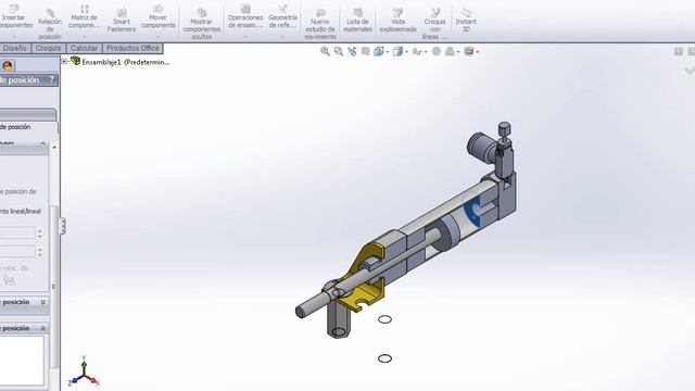 Relacion de posicion para un piston en solidworks 2012