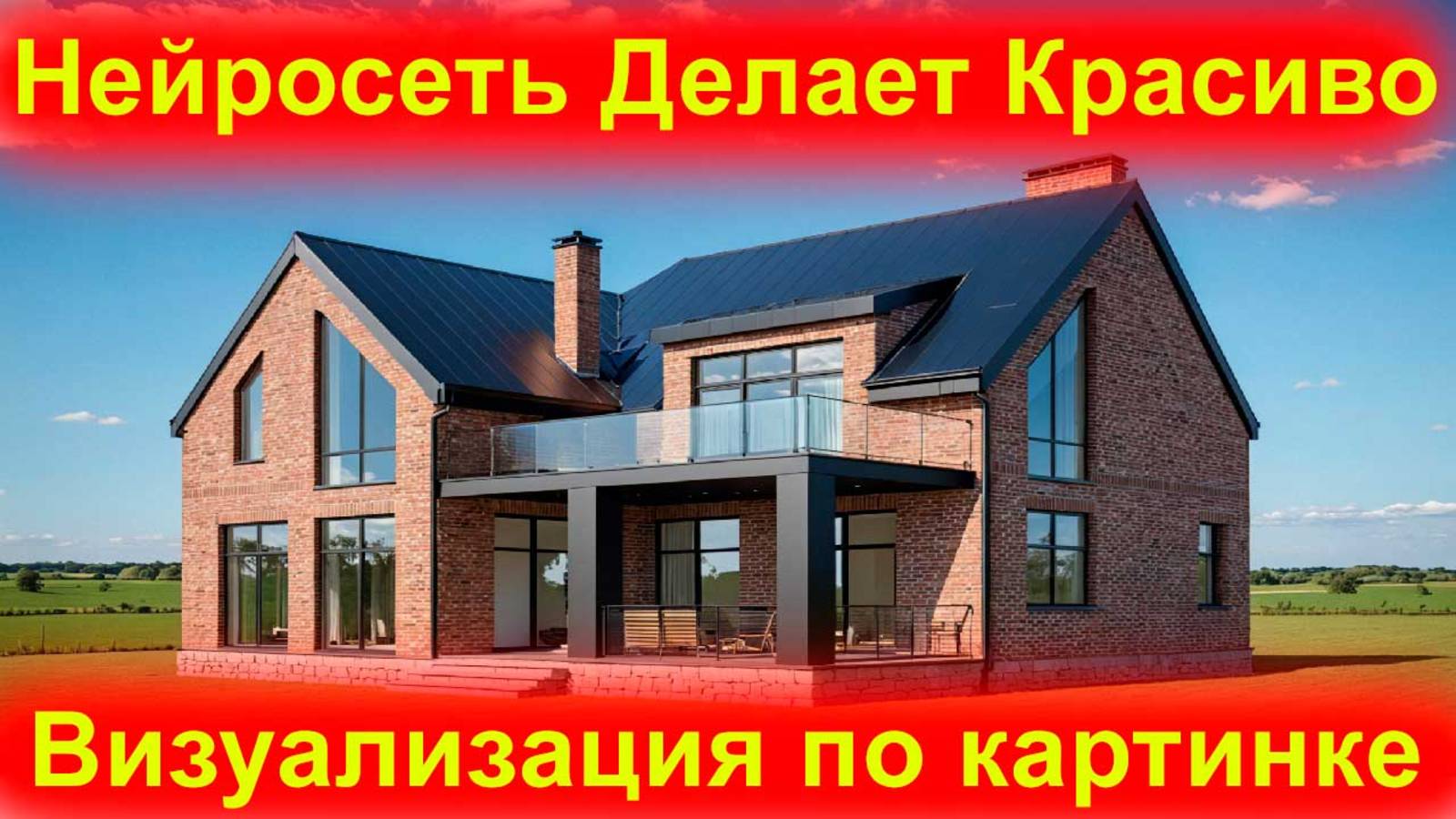 Рендер Визуализации Дома по Картинке в Нейросети. Показываю Результат