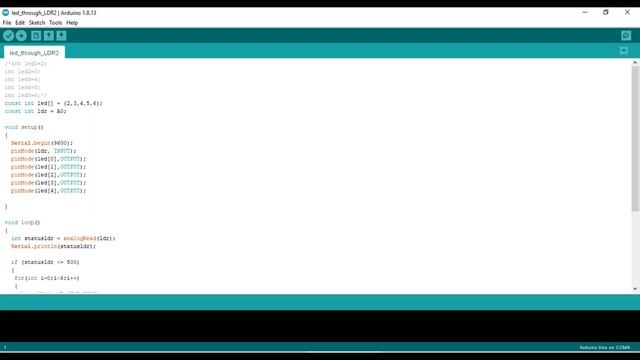 ARDUINO, LDR & ARRAYS IMPLEMENTATION | LED CONTROL USING LDR