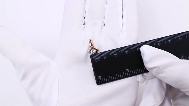 Золотая подвеска Золотые узоры с кристаллом Swarovski 38-0008