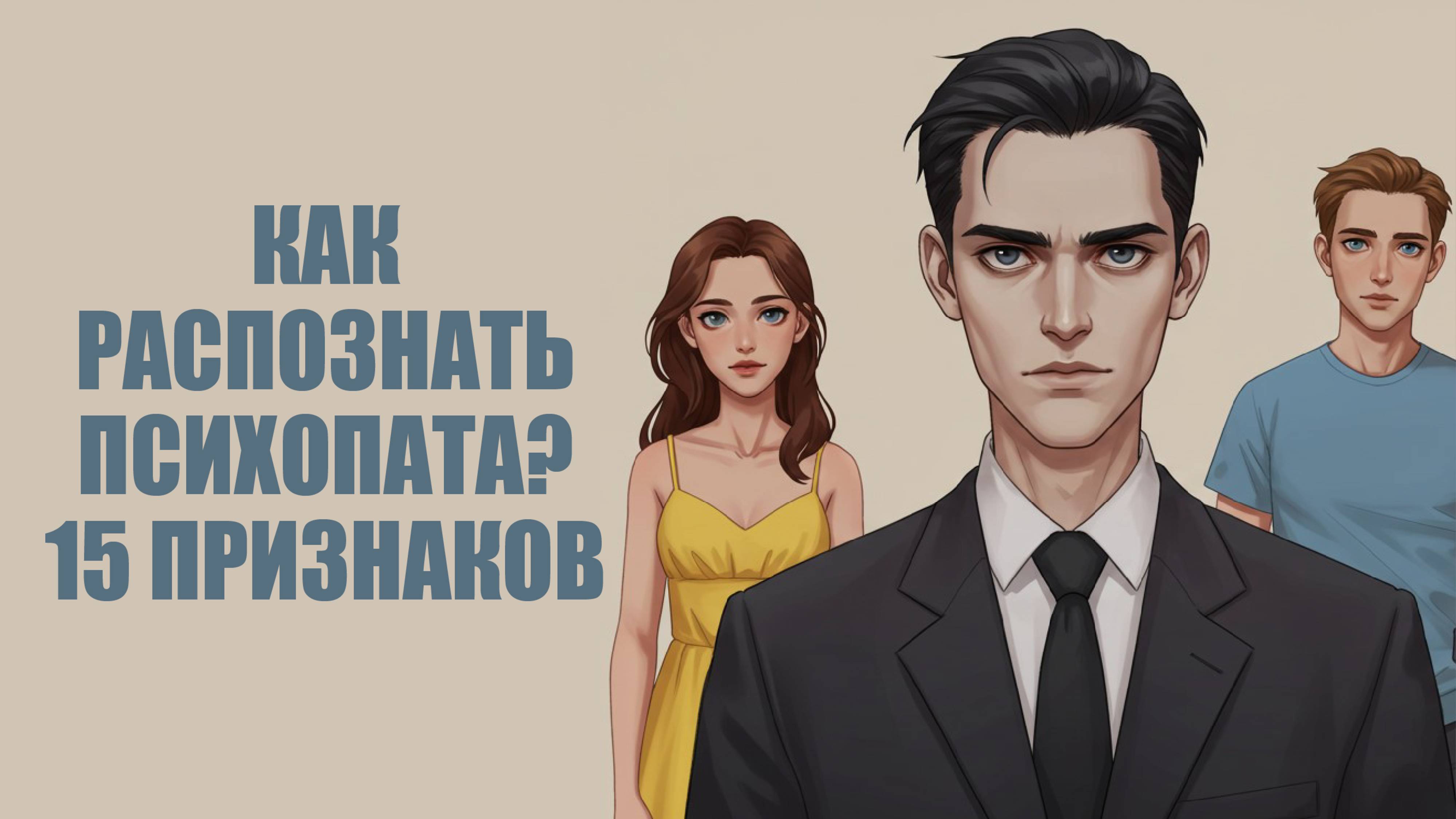 15 признаков психопата: как распознать тёмную сторону разума 🧠😈